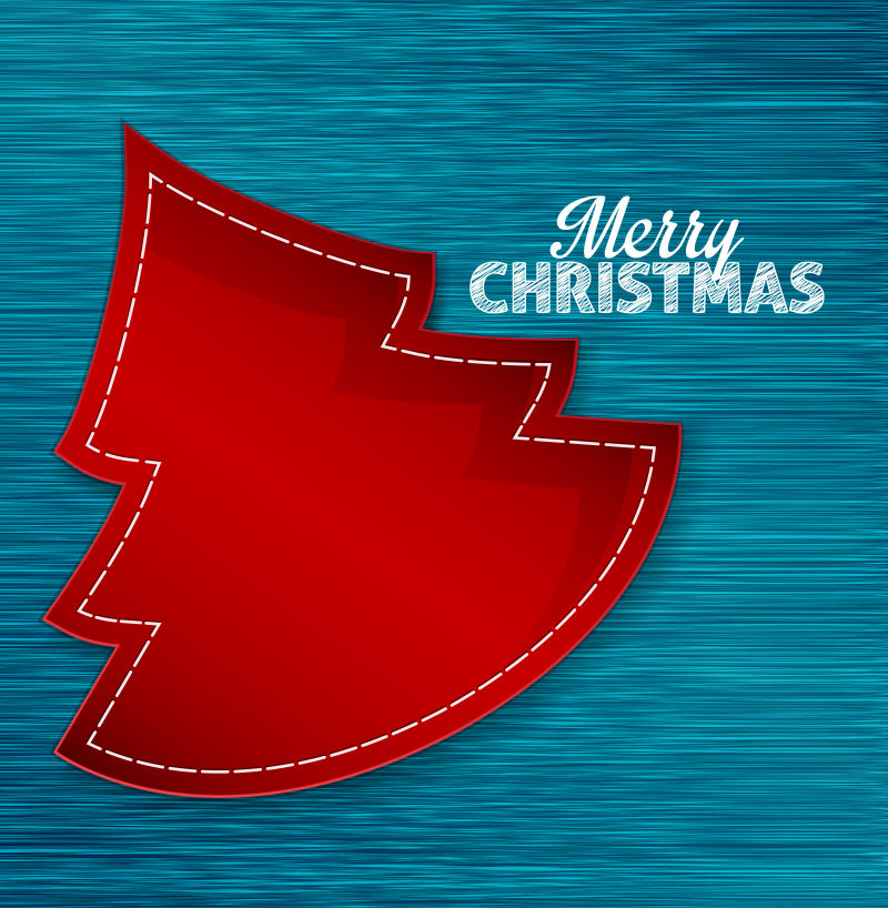 红色矢量圣诞树元素背景