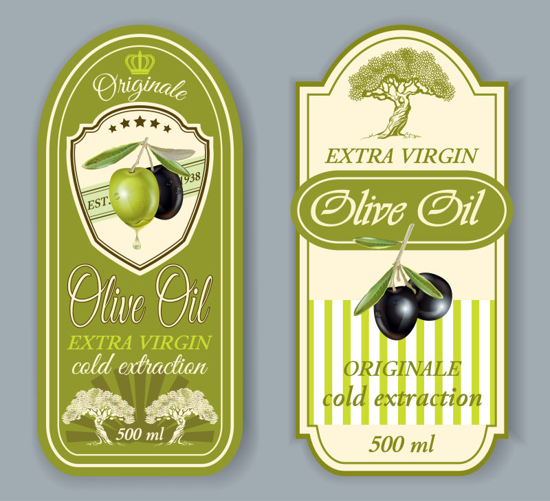 矢量古董风格油油标