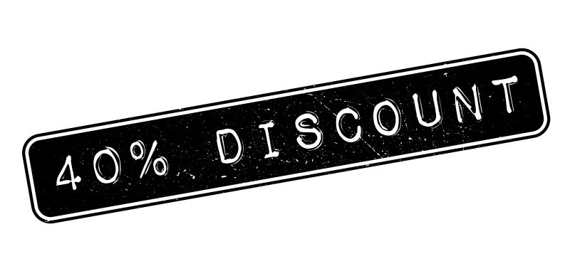 6折折扣印章矢量