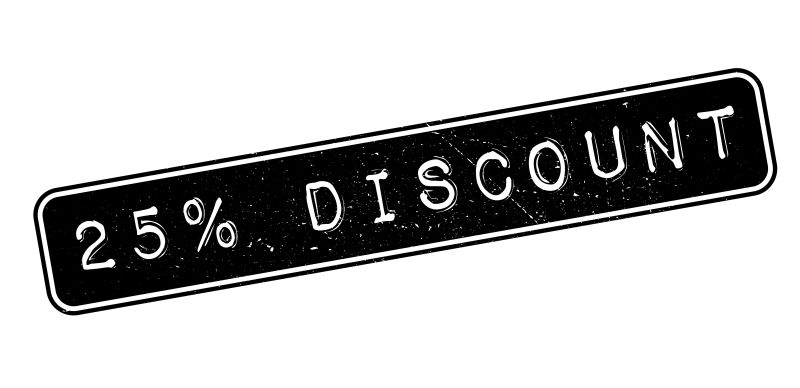 75折橡皮印章矢量