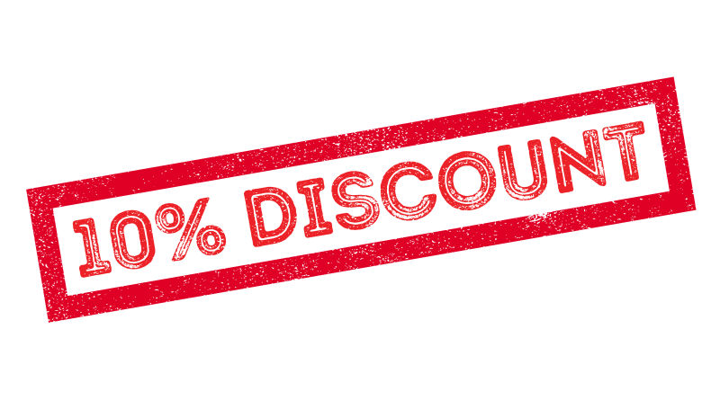 白色的橡皮图章9折张矢量