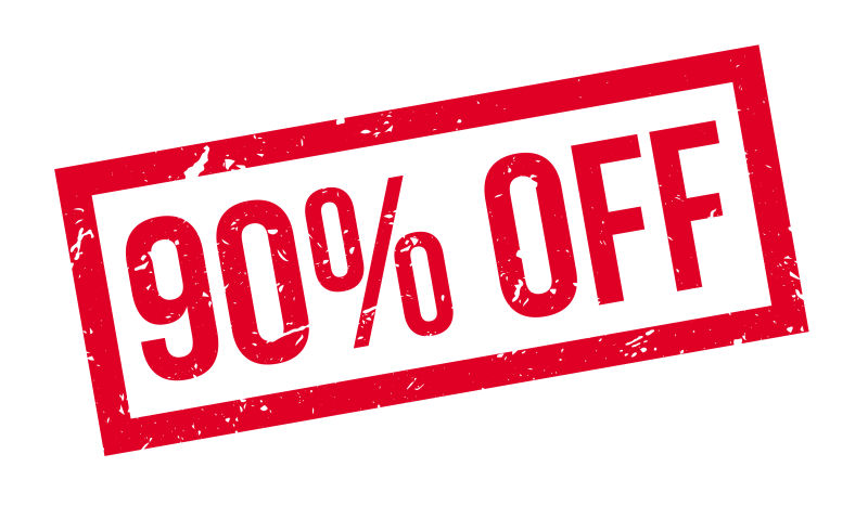 1折折扣印章矢量