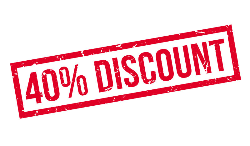 6折印记折扣印章矢量