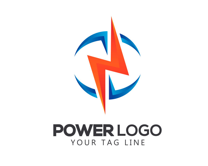 闪电型矢量电源标识