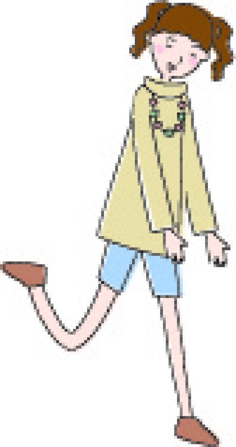 跑步女人的平静的生活插图矢量