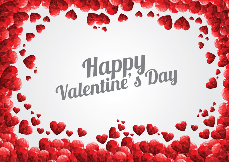 矢量的心形图案装饰