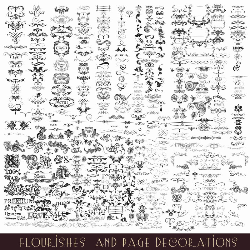 创意婚礼请帖设计元素矢量