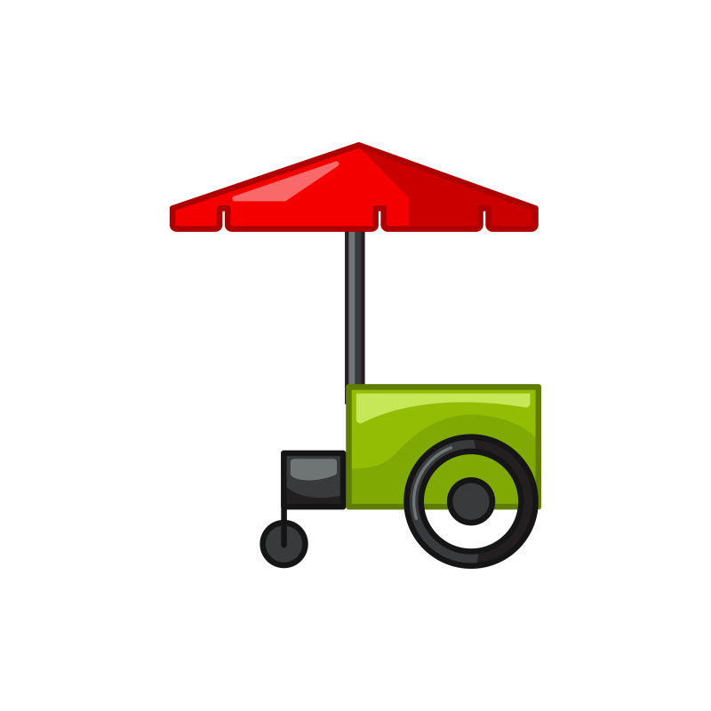 矢量的快餐车图标设计