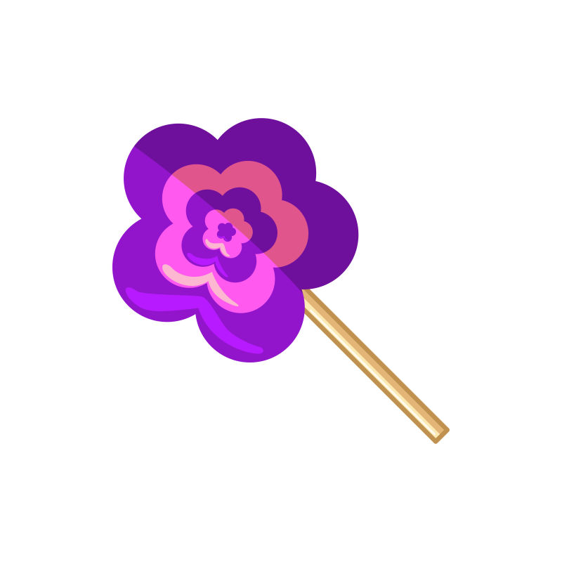 矢量的彩色棒棒糖插图