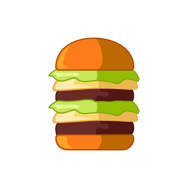 矢量的芝士汉堡图标