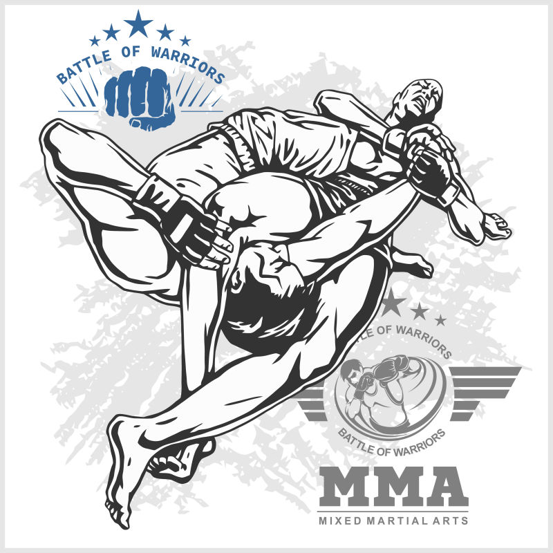 图片 插画 矢量拳击的平面图标设计