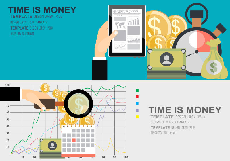 时间就是金钱势力平面设计