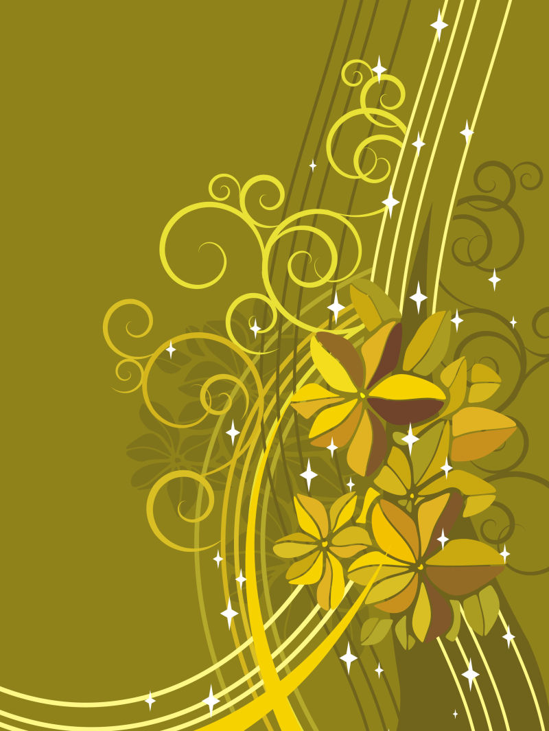 抽象矢量植物元素的设计现当代背景