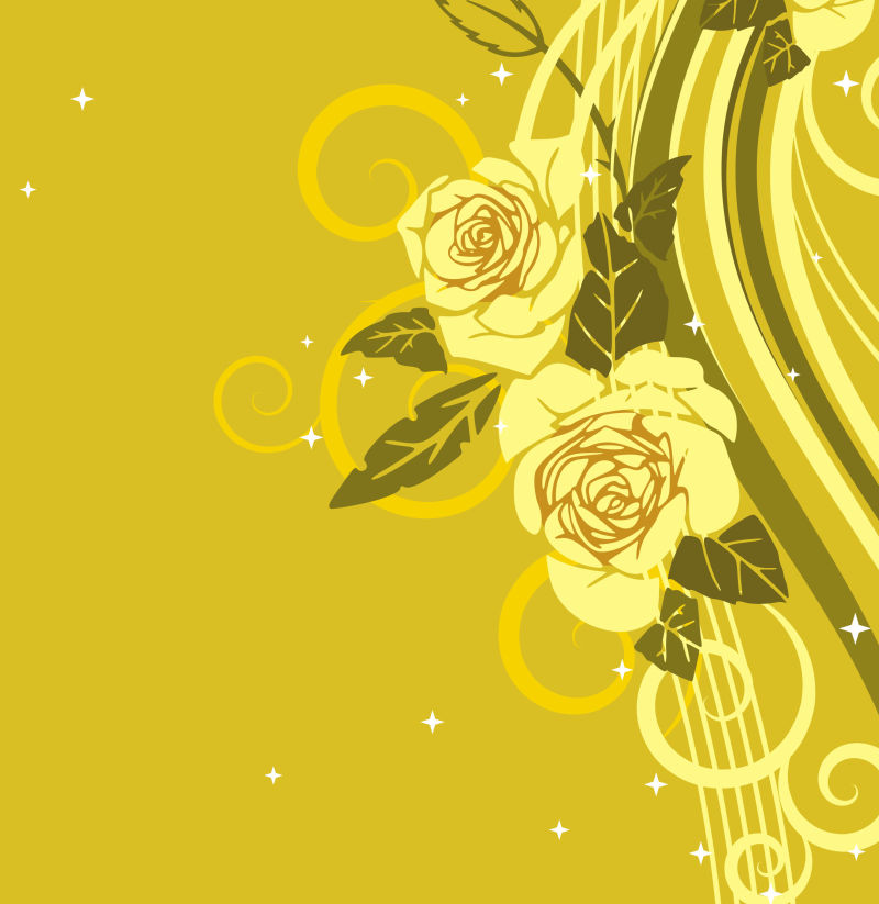 创意矢量平面花卉植物元素设计