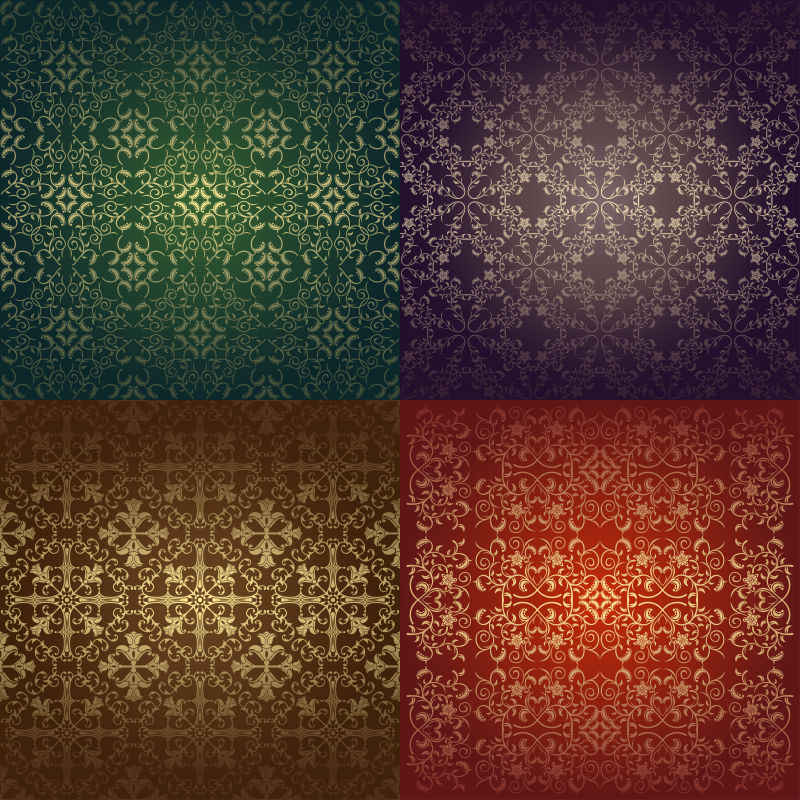 创意矢量巴洛克风格装饰花纹设计