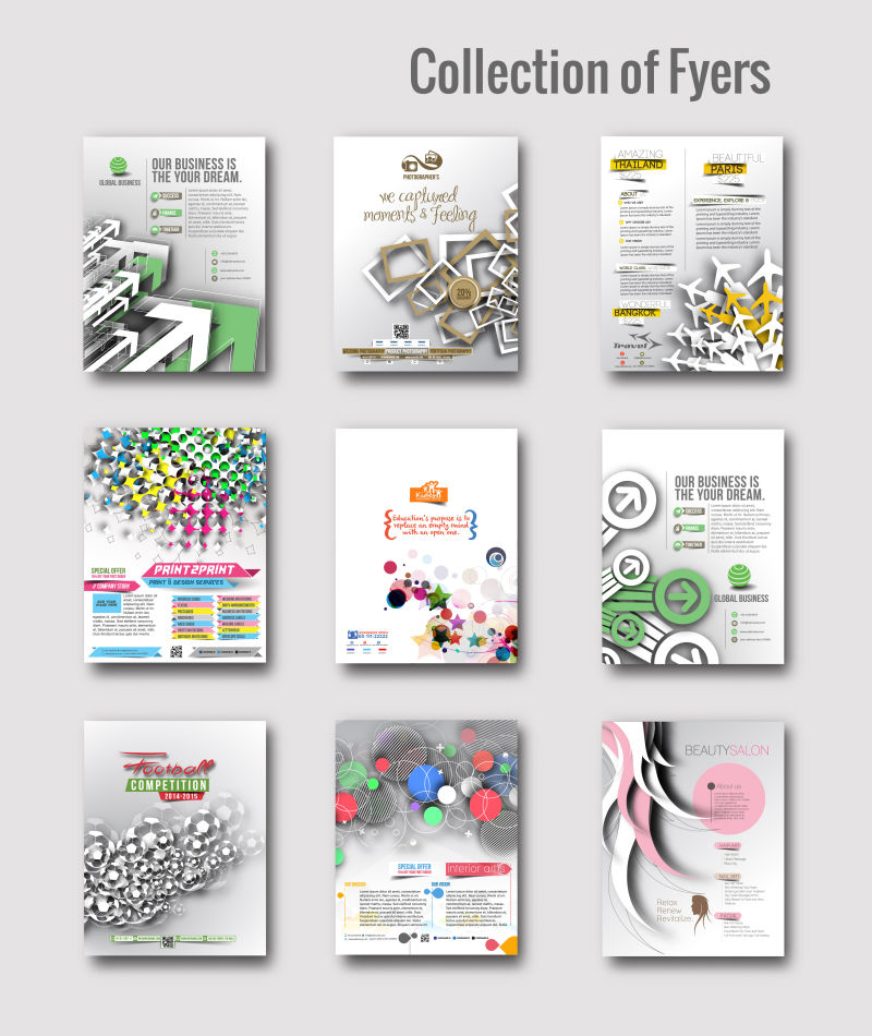 矢量设计现代企业时尚小册子