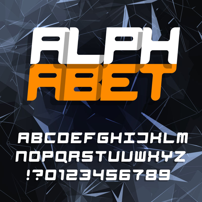 装饰矢量字母表字体
