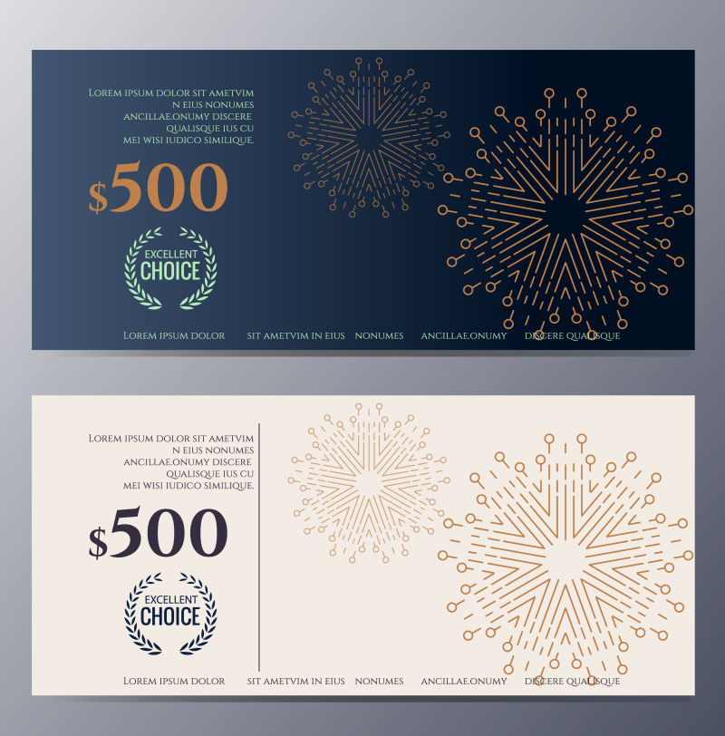 矢量图案礼品卷设计