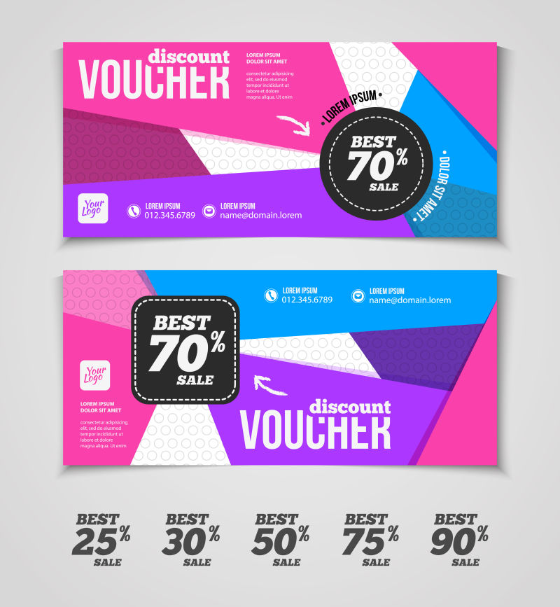 矢量现代礼品卷设计