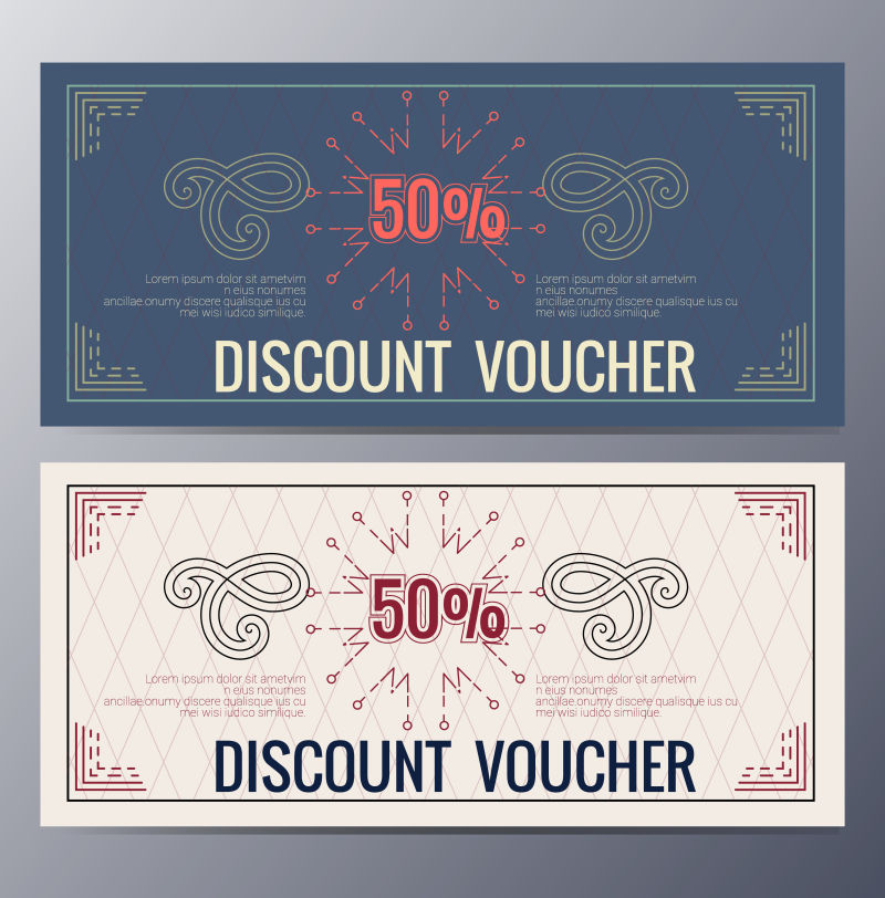 矢量彩色图案礼品卷设计