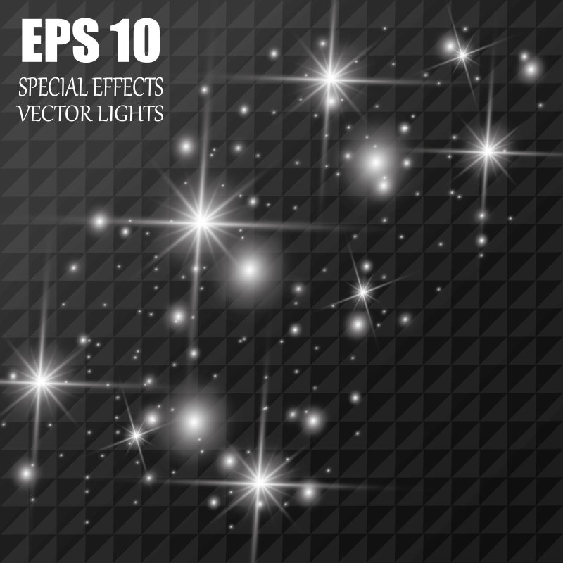 创意矢量白色闪光设计元素