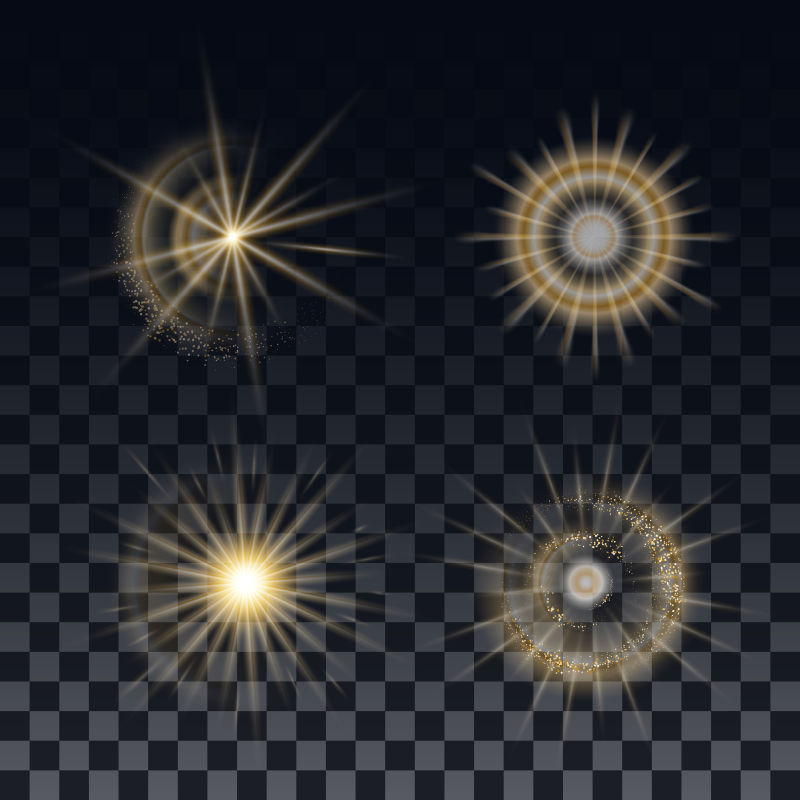 创意矢量金色闪光的设计元素