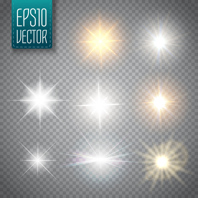 创意矢量闪烁灯光设计元素