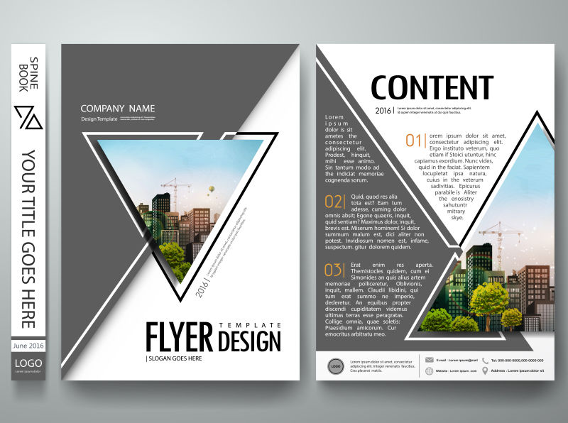 小型手册报告业务传单矢量