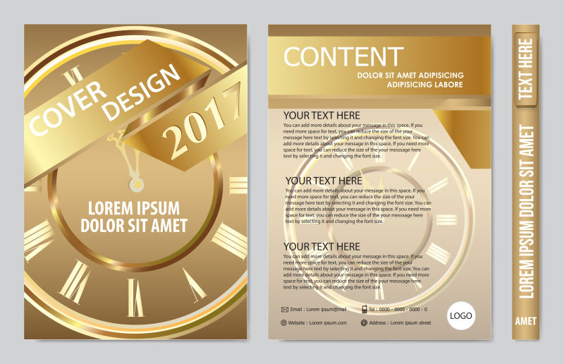 传单年度报告商业杂志海报矢量