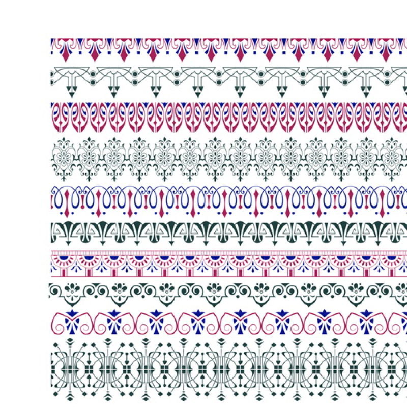 矢量无缝边框纹理