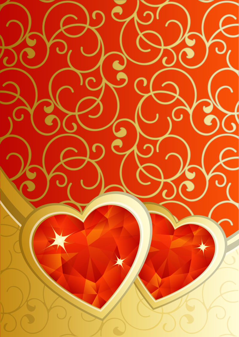 精美情人节插图矢量设计