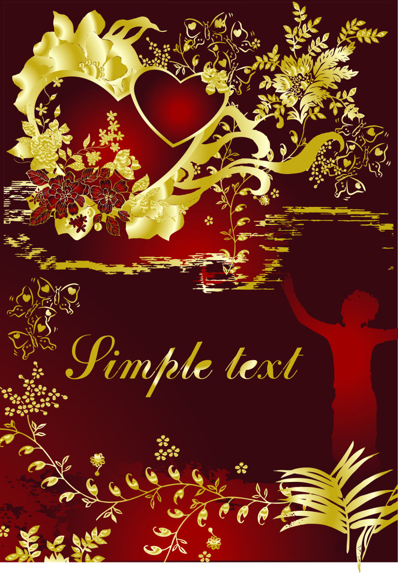 矢量的精美情人节贺卡设计