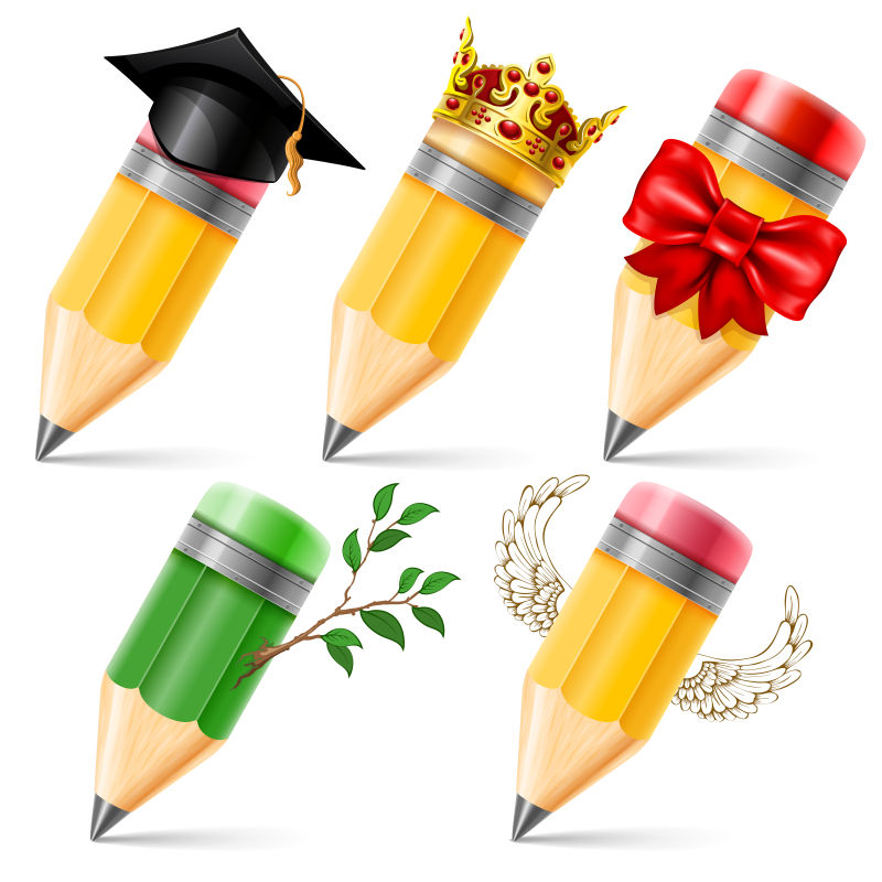 矢量的卡通铅笔