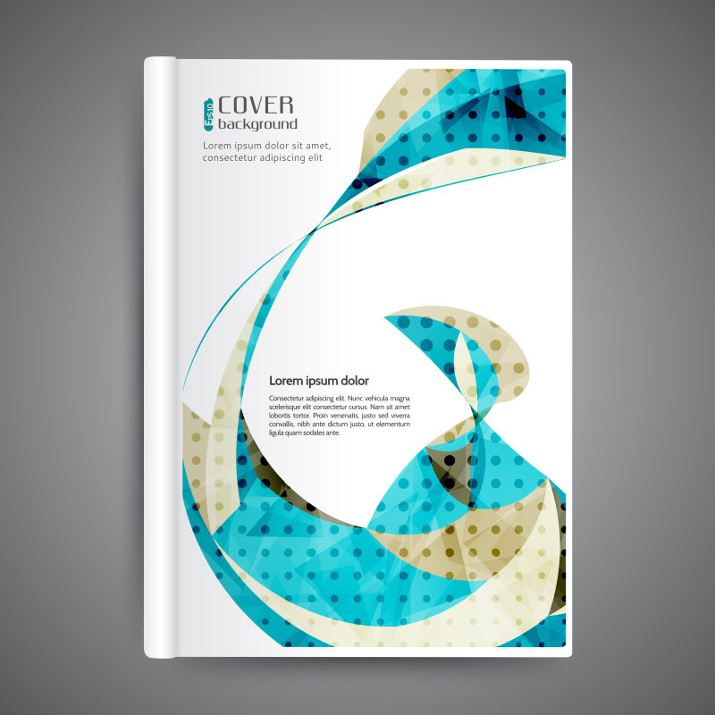 矢量线条和波浪书彩色封面