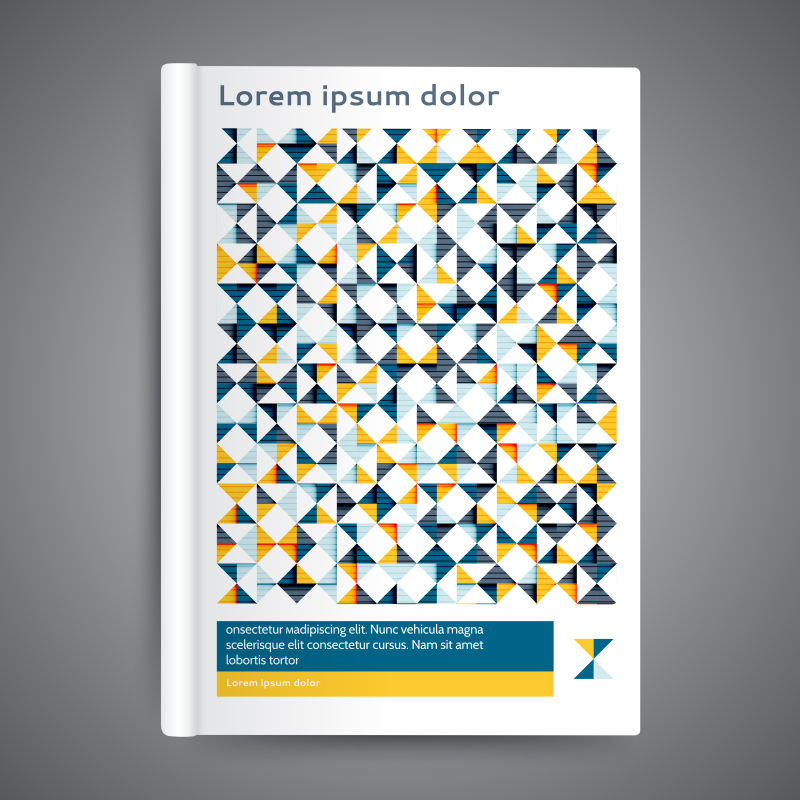 几何元素的书封面矢量