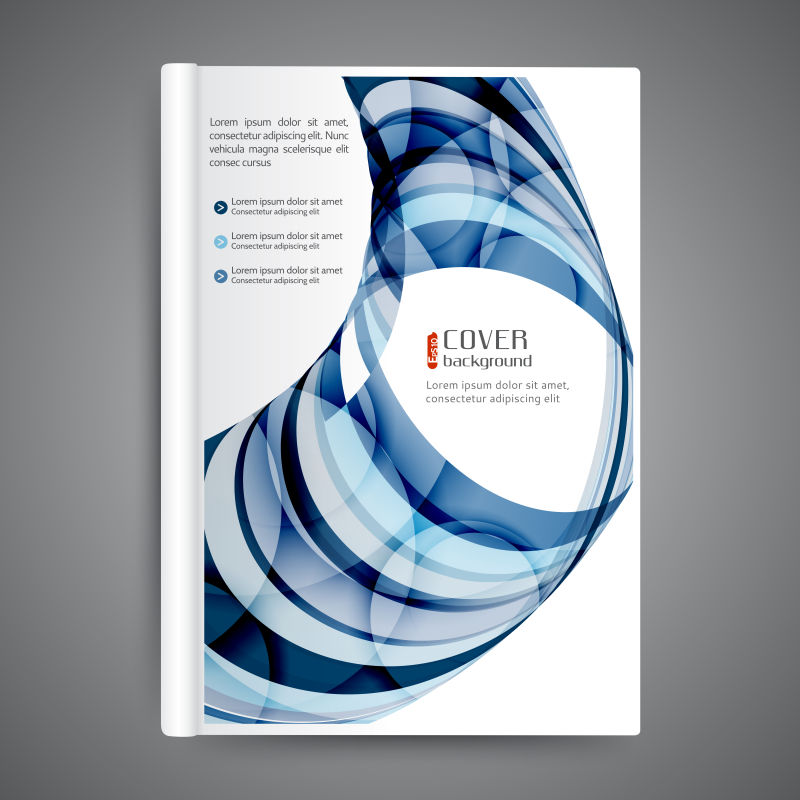 矢量具有抽象线条和蓝色波浪