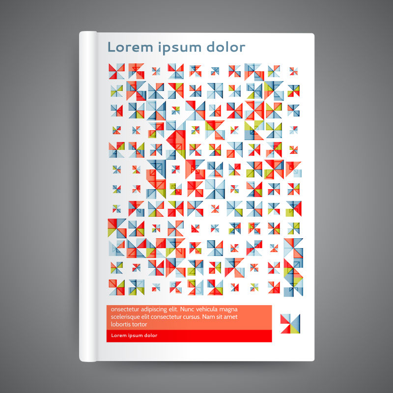 矢量几何元素的抽象书封面