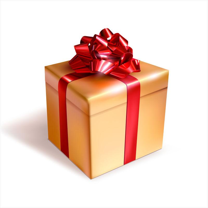 矢量设计金色情人节礼盒