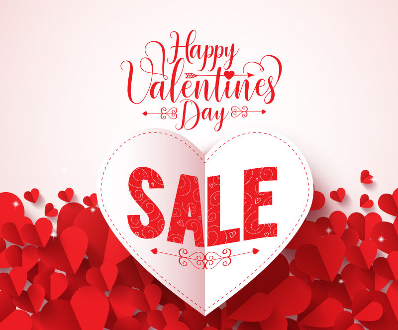 快乐情人节折扣销售矢量
