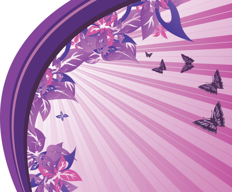 矢量的情人节蝴蝶插图