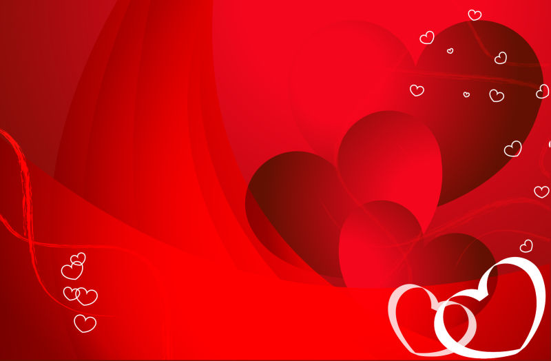 情人节爱心矢量插图设计