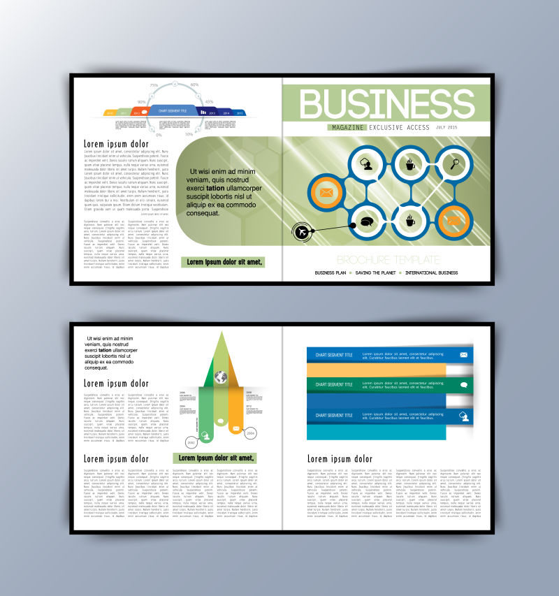 抽象现代简约宣传册设计矢量图