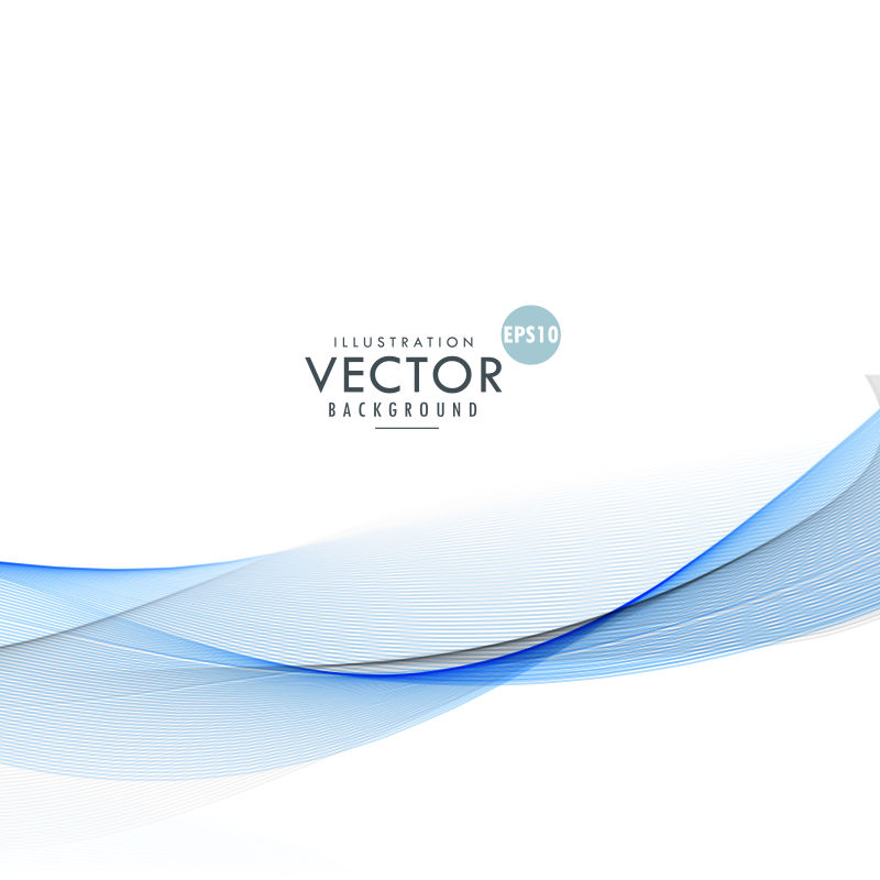 抽象矢量现代蓝色波形背景