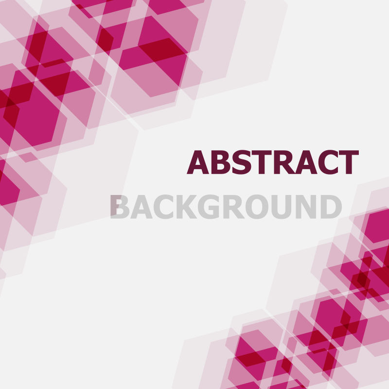 矢量抽象六角重叠模糊背景