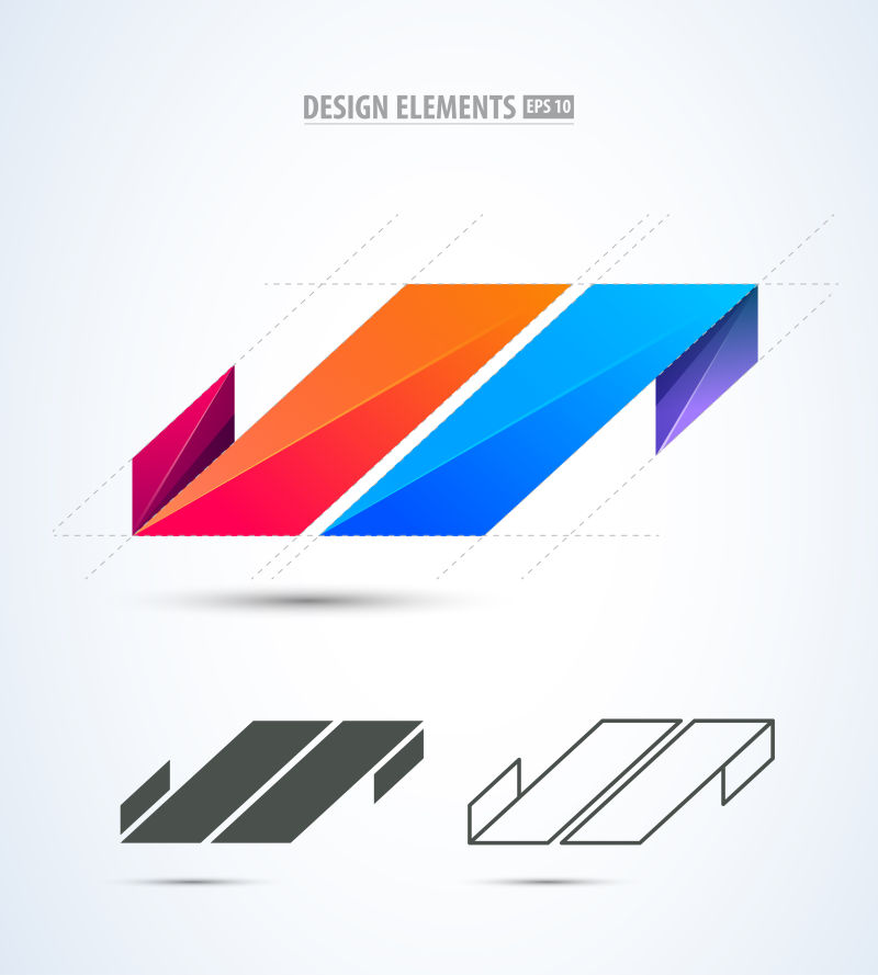 抽象网页矢量标志