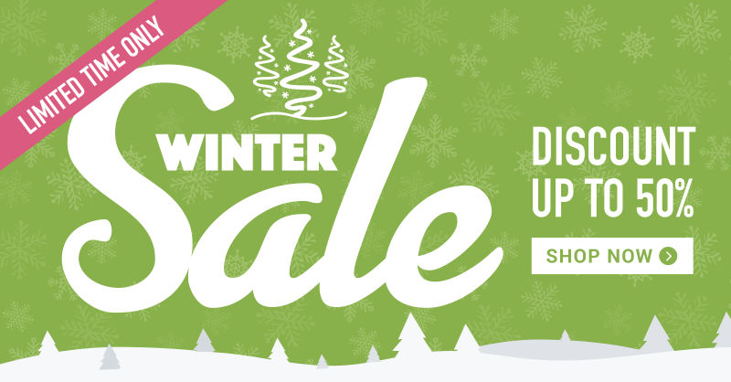 冬季销售社交矢量网络横幅