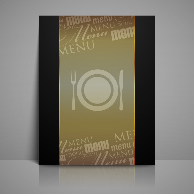 复古风格的餐厅菜单的矢量设计