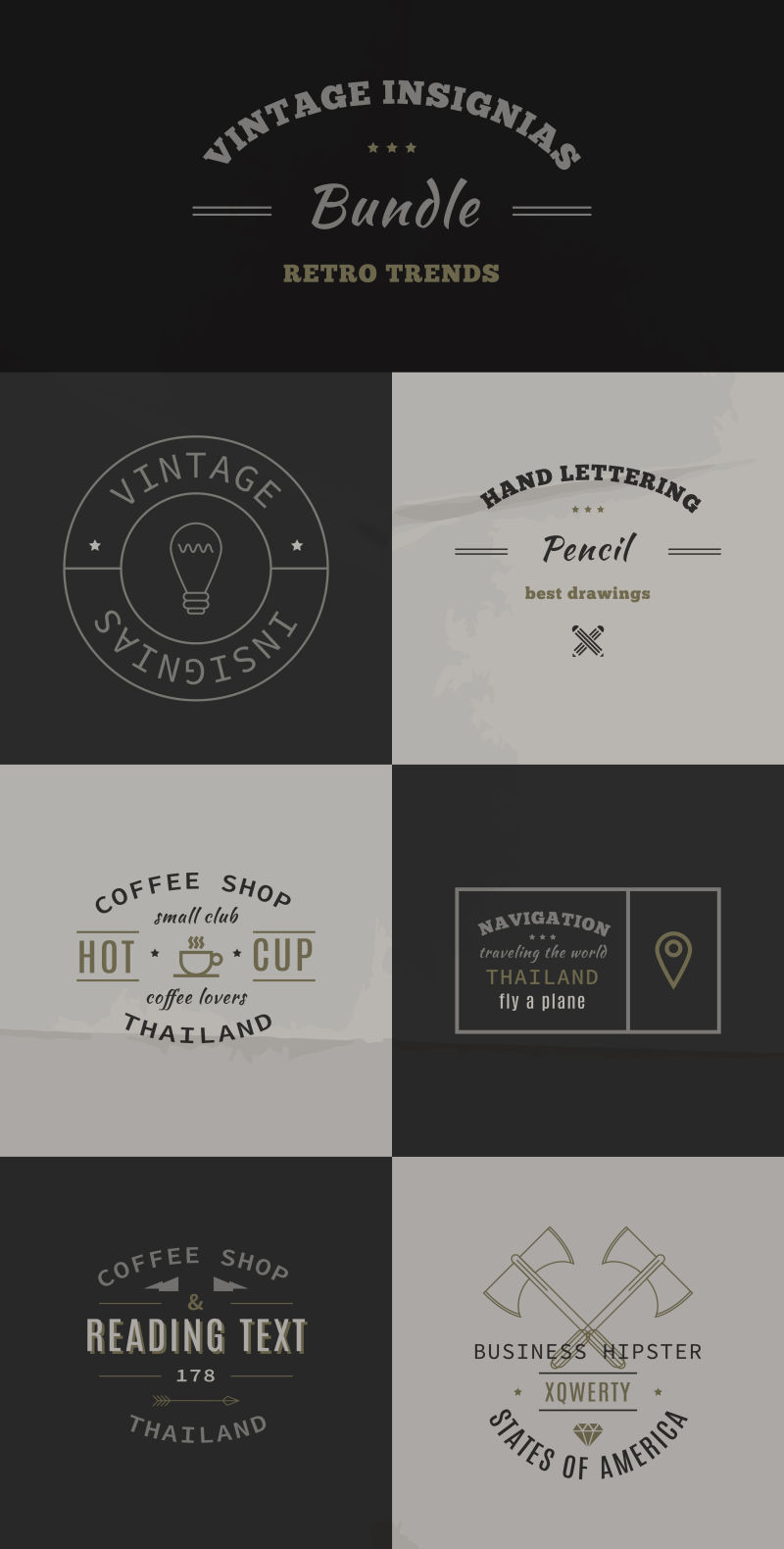 创意矢量装饰老式标签设计