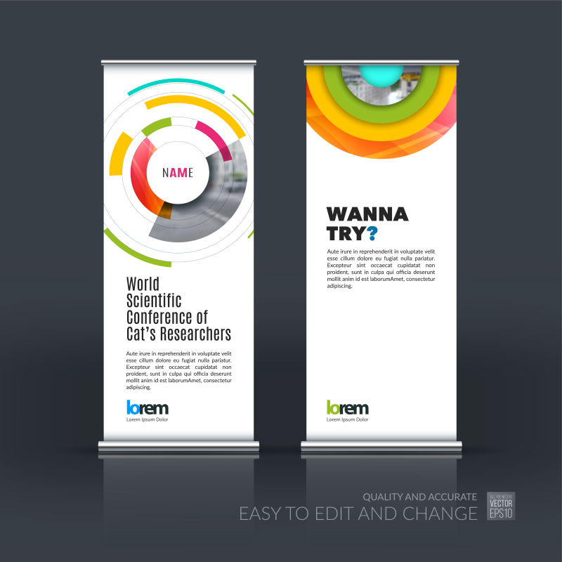 矢量的现代商业条幅