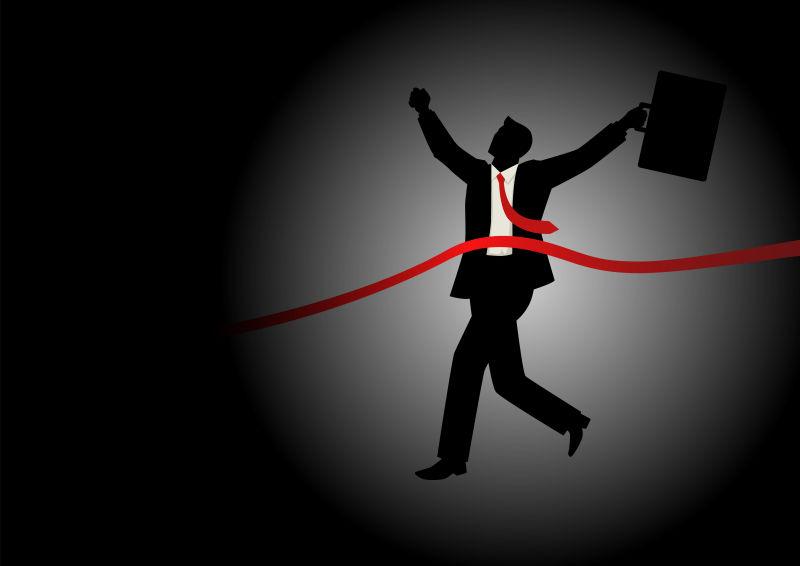 矢量经营企业终点线的跑商